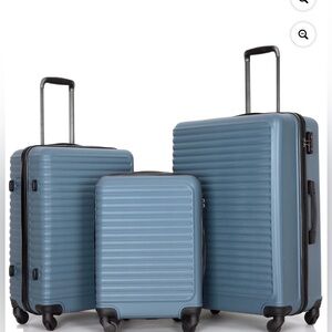 Travelhouse 3 Piece Hardside Luggage Set Hardshell Lightweight Suitcase